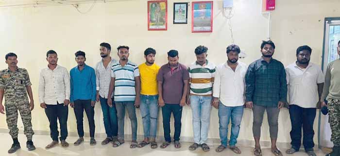 थाना से जमानत पर रिहा 10 आरोपी जेल दाखिल