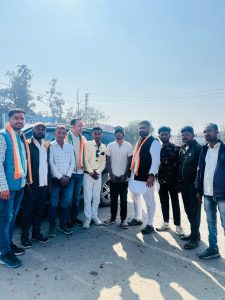 पसान में युवा कांग्रेस के प्रदेश अध्यक्ष आकाश शर्मा का जोरदार स्वागत