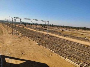 पेंड्रारोड रेलवे जंक्शन से गेवरारोड रेल लाइन पर भाड़ी तक ट्रायल इंजन संचालन का ऐतिहासिक दृश्य